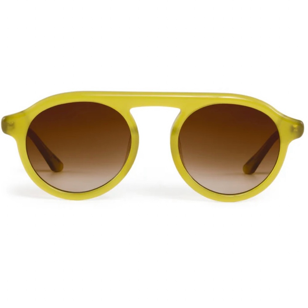 KREWE Cameron in Chartreuse Sunglasses